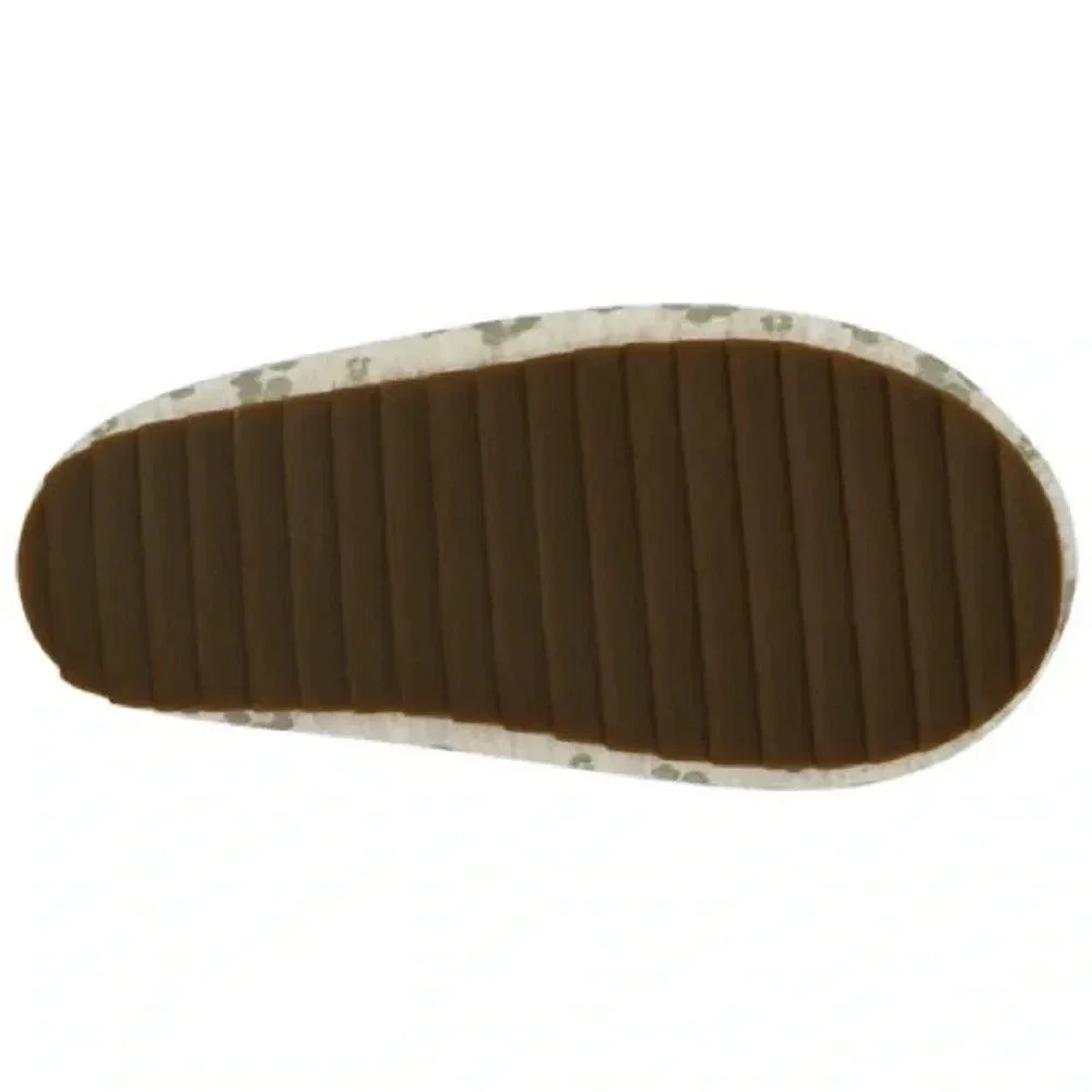 Carters toddler girls tan leopard slippers size 7/8C